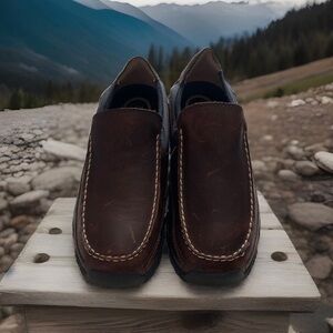 Timberland Shoes Youth 4M Casual Slip On Loafer 45971 Brown Leather Round Toe 🔥🔥